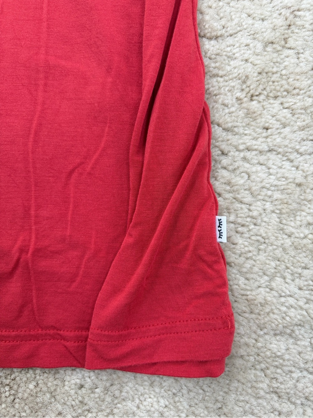 Little Sleepies Women’s Size Large Holiday Red Henley Bamboo Pajama Top - Picture 5 of 7